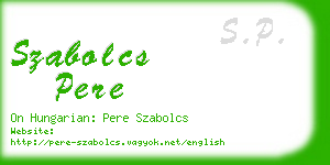 szabolcs pere business card